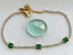 Alva Green 18K Gold Plated Bracelet | Luxyhub