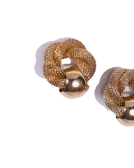 Small Gold Rope Earrings