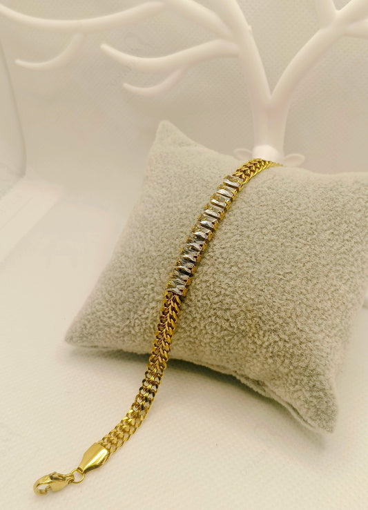 Beautiful Zircon Chain Bracelet – Stainless Steel, Waterproof