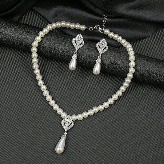 Pearl Charm Jewelry Set – 3pcs