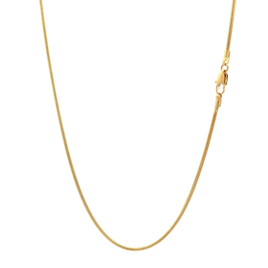 4K Yellow Gold 16" Snake Chain – Elegant & Timeless Jewelry