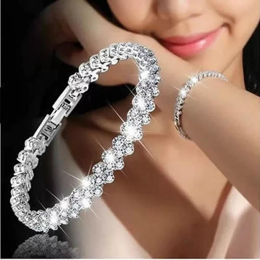 Trendy Shining Heart Stone Bracelet for Girls – Adjustable & Elegant