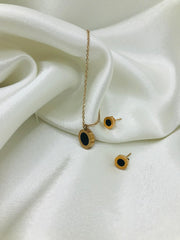 Roman Numeral Necklace and Earrings Set
