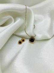 Roman Numeral Necklace and Earrings Set