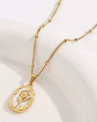 Roselle Rose Necklace