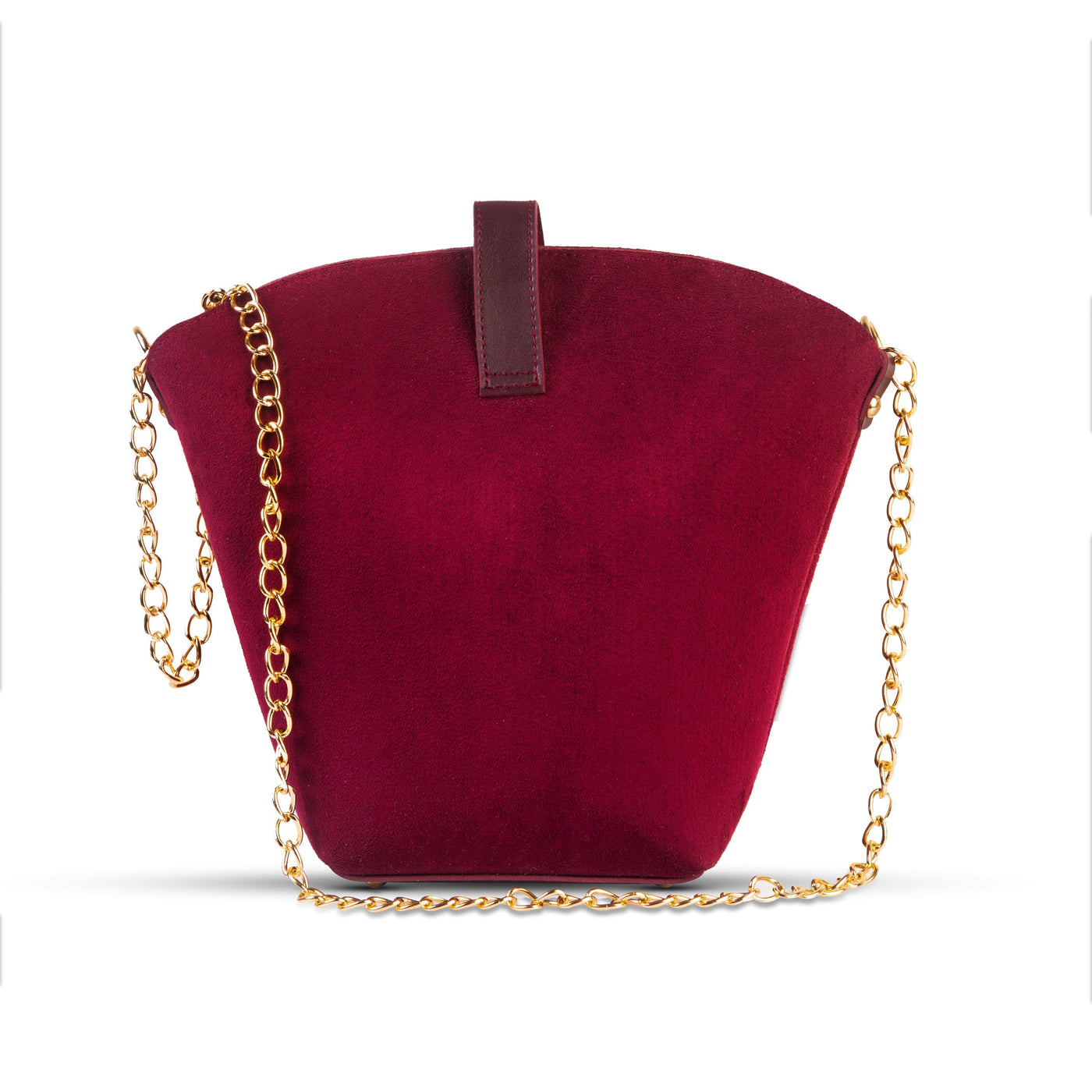 Sable Suede chain bag maroon