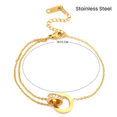 Circle Linked Gold Bracelet