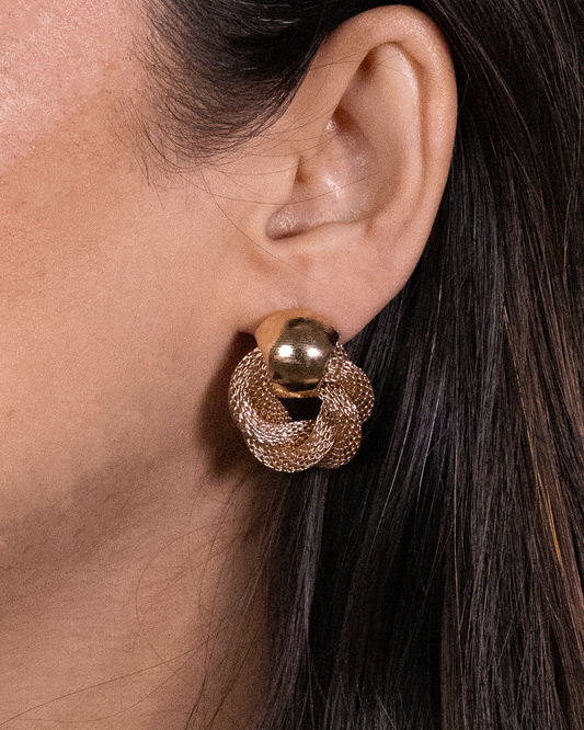 Small Gold Rope Earrings