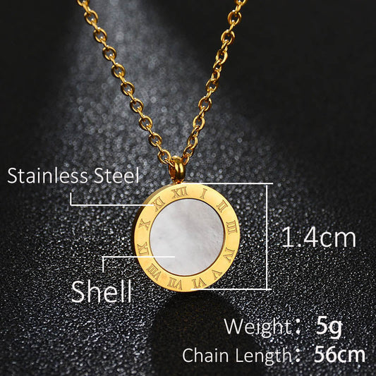 Double Sided Roman Numeral Necklace