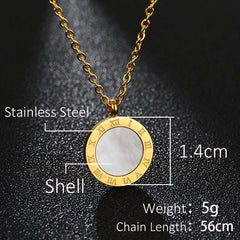 Double Sided Roman Numeral Necklace