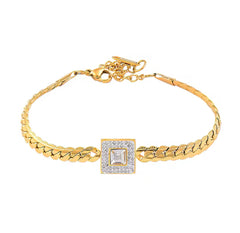 Classic Square Crystal Halo Bracelet