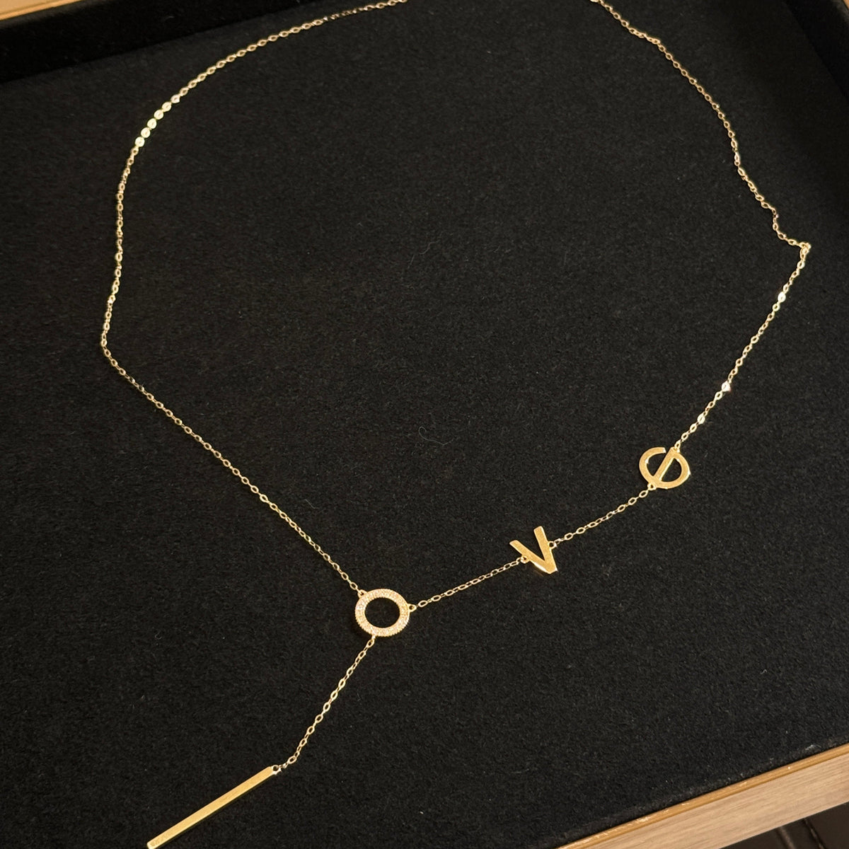 Gold Simple LOVE Letter Necklace