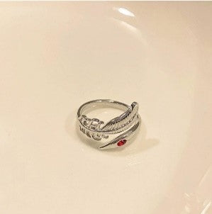 Feather Birthstone Ring – | LuxyHub