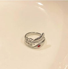 Feather Birthstone Ring – | LuxyHub