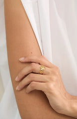 Classic Flower Adjustable Statement Ring