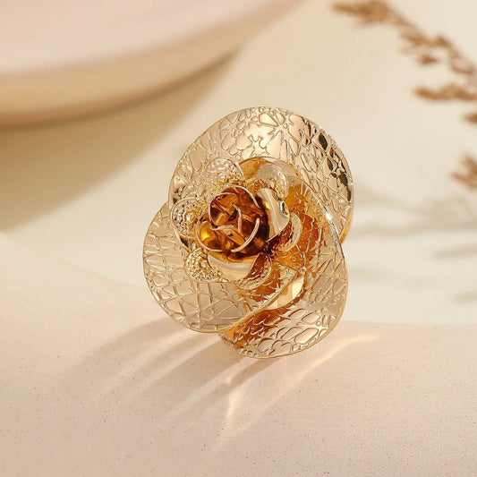 Textured Rose Ring - Luxyhub
