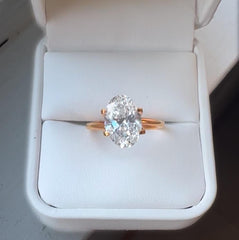 Elegant Oval Cut Ring – 18K Gold Plated Stainless Steel