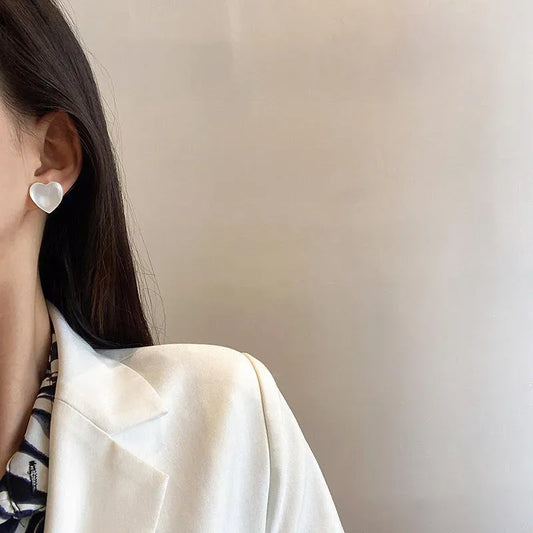 Simple Love Resin Earrings for Women | Stylish Lightweight Jewelry