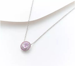 Pink Sapphire Oval Pendant