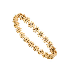 Gold Daisy Flower Bracelet – Non-Tarnish Hypoallergenic Stainless Steel