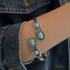 Turquoise Stone Cuff Bracelet