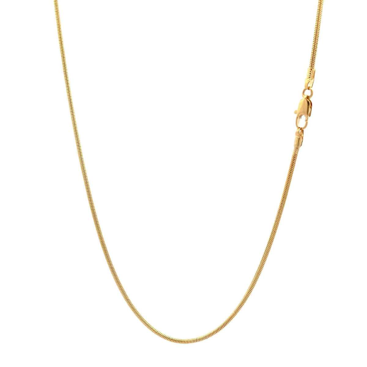 4K Yellow Gold 16" Snake Chain – Elegant & Timeless Jewelry