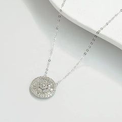 18K White Gold Snowflake Zircon Jewelry for Women