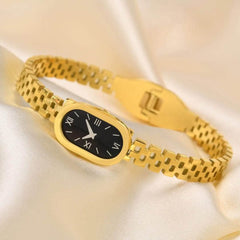 Glam Gold Wrist Bracelet Watch