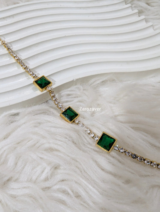 Sparkling Victoria Green Gem Bracelet