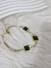 Sparkling Victoria Green Gem Bracelet