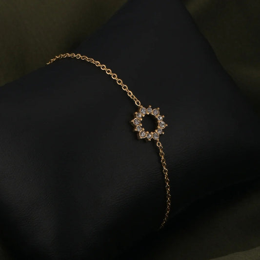 Celestial Glow 18K Gold-Plated Halo Bracelet